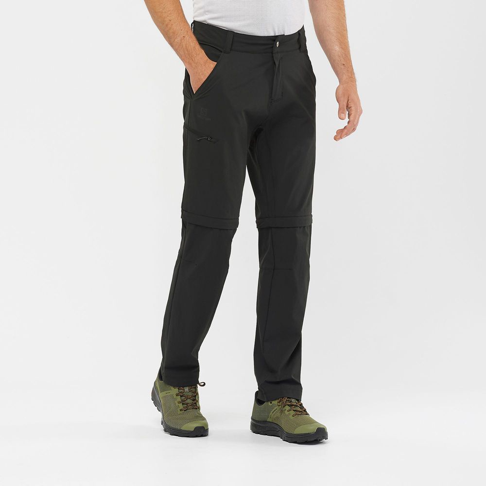 Pantalons Salomon Homme Noir - Salomon WAYFARER ZIP OFF M - France (6380-NSZAW)